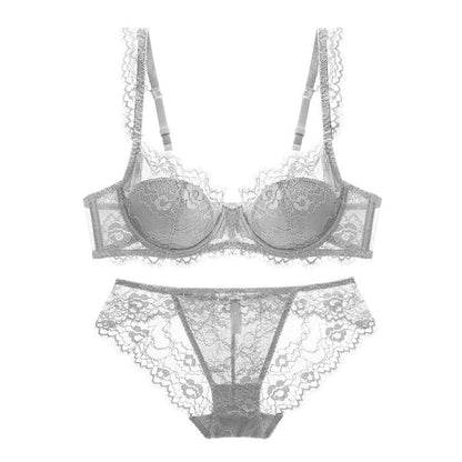 Sheer Mesh Lace Lingerie Set