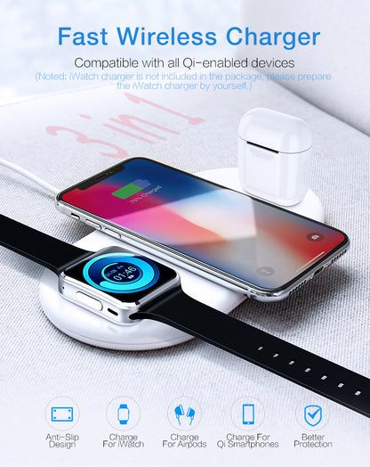 Three-in-one Wireless Charging Suitable For Mobile Phone Watch Charger