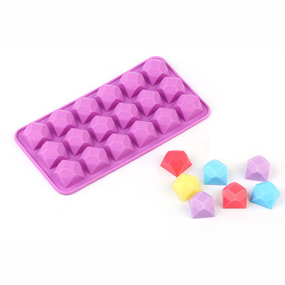 18 Grid Silicone Diamond Ice Cube Mold