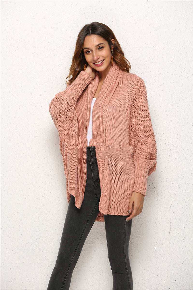 Vibrant Long Sleeve Stitching Detail Mid Length Cardigan