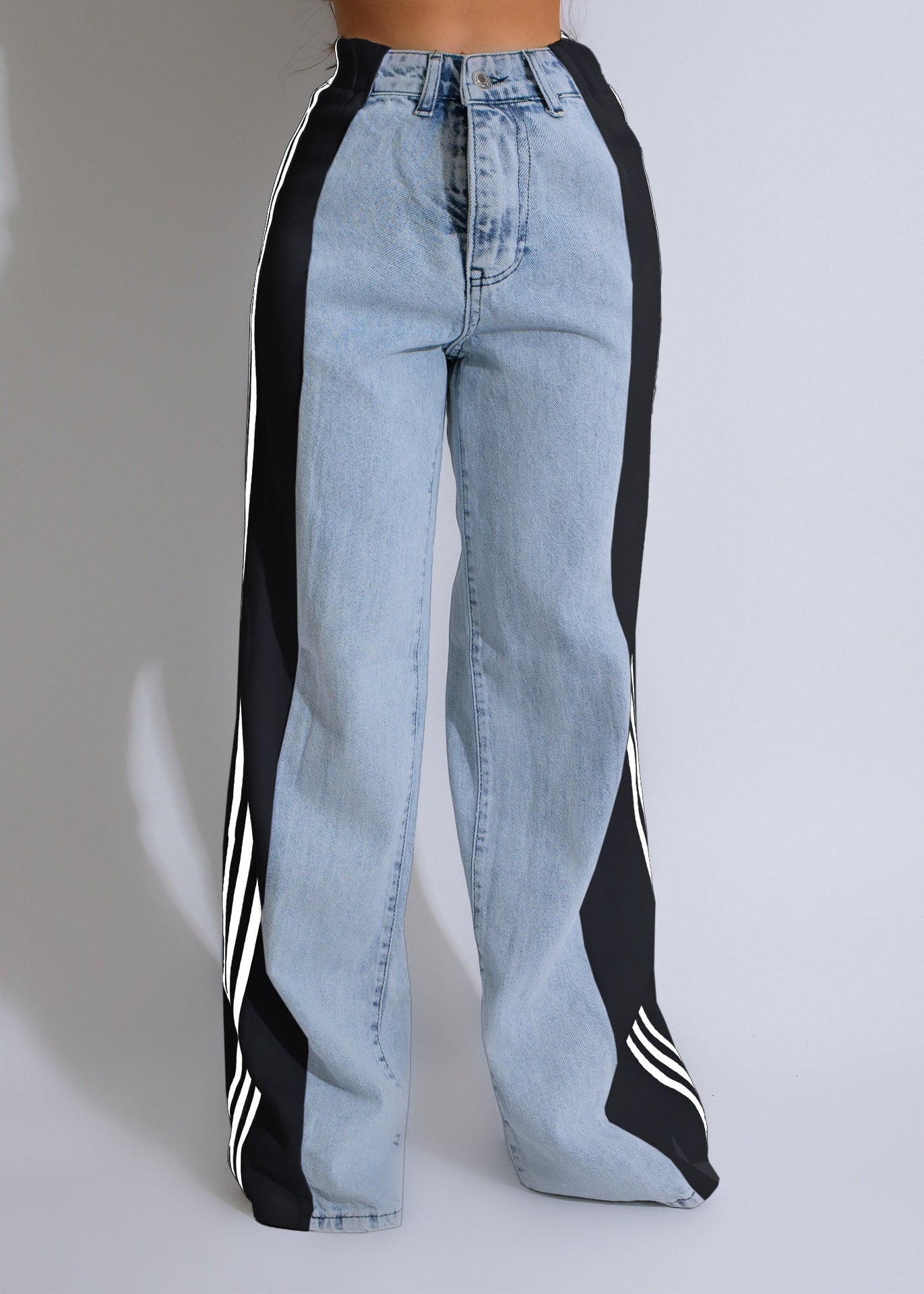 Elastic Denim Pants