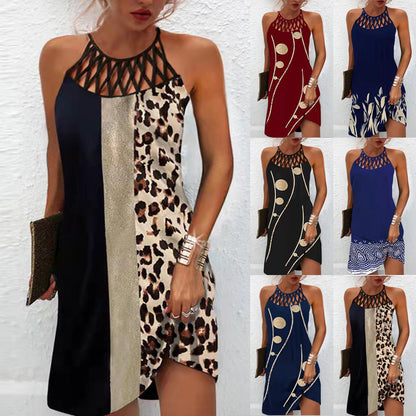 Casual Tribal Aztec Africa Print Halterneck Dresses