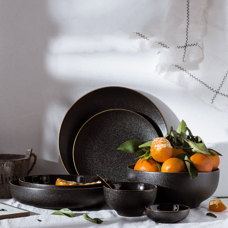 Black Ceramic Porcelain Set