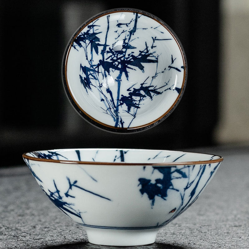 Blue and White Porcelain Tea Cup