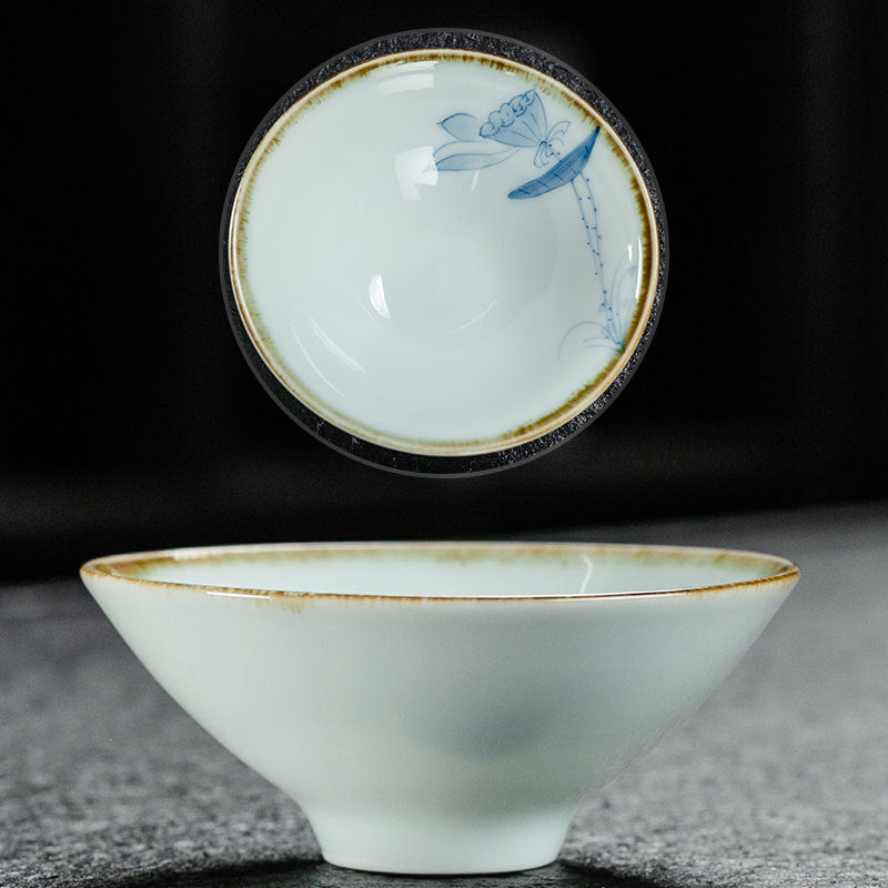 Blue and White Porcelain Tea Cup