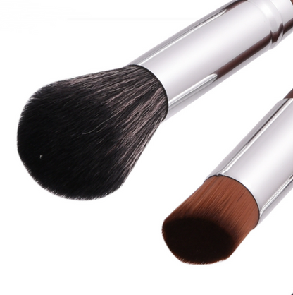 10 Wood Handle makeup brushes