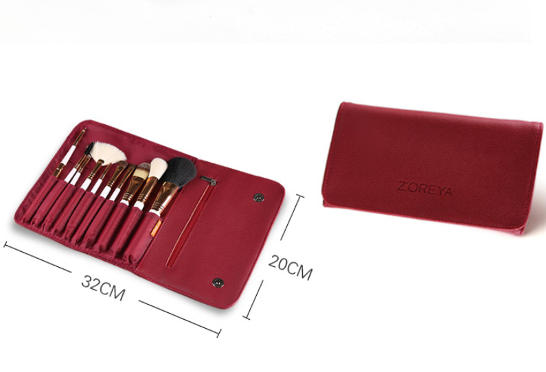 10pcs fiber makeup brush set