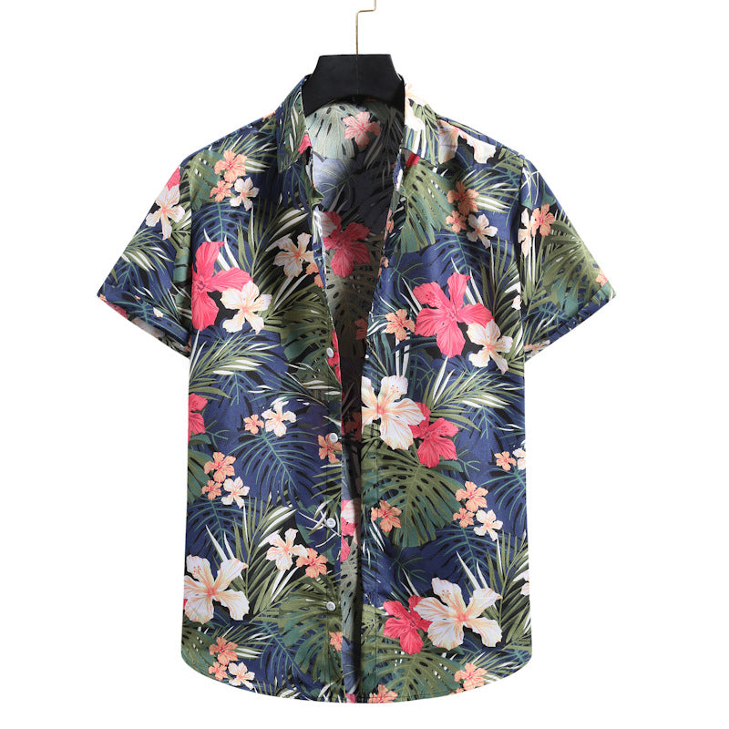 Hawaiian Style Casual Comfortable Fashion Short Sleeve