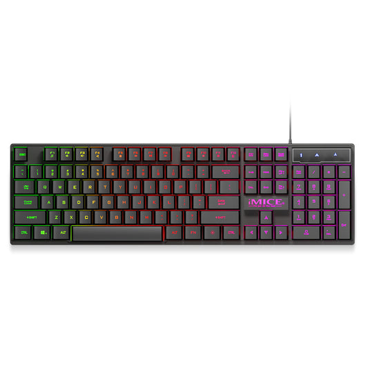 USB wired illuminated RGB gaming keyboard