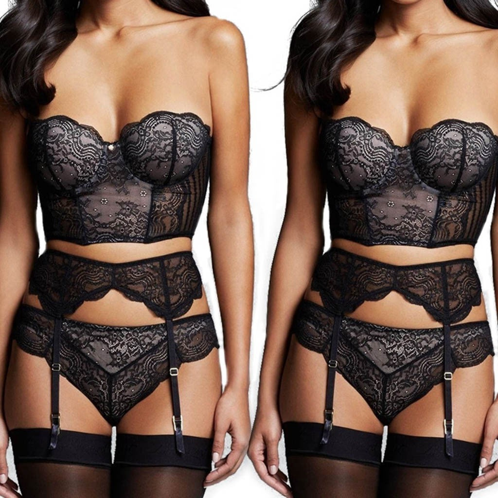 Black Mesh Lingerie