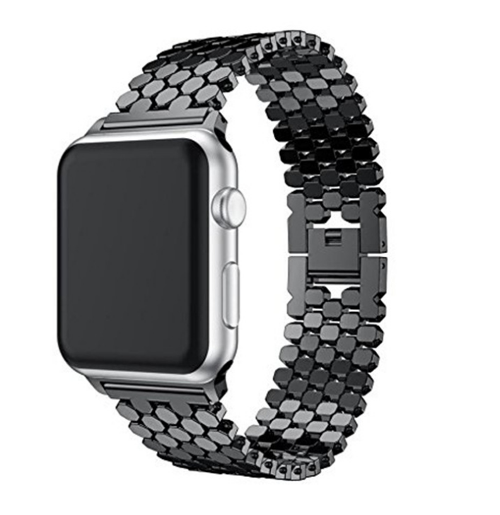 Compatible With Apple, Watch3 Smart Watch Fish Scale Metal Stainless Steel Strap