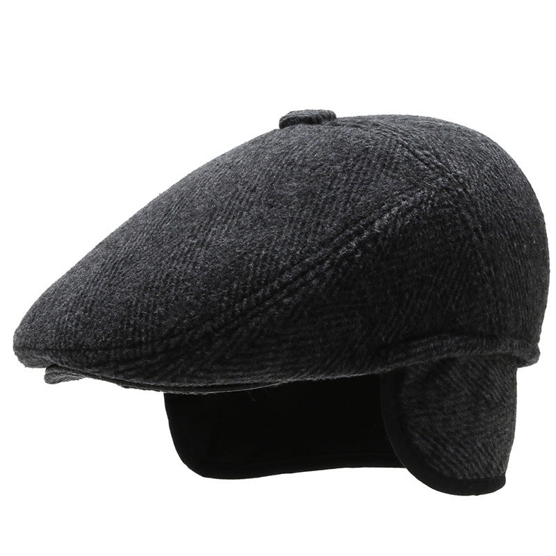 Fashionable Warm Ear Protection Flat Cap