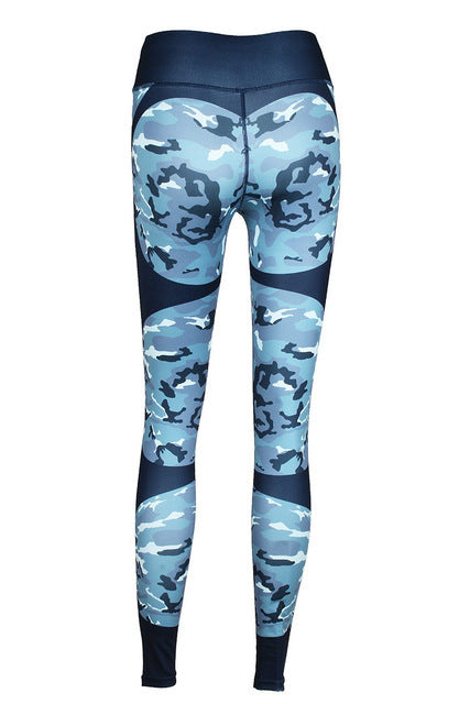 Print patchwork yoga leggings