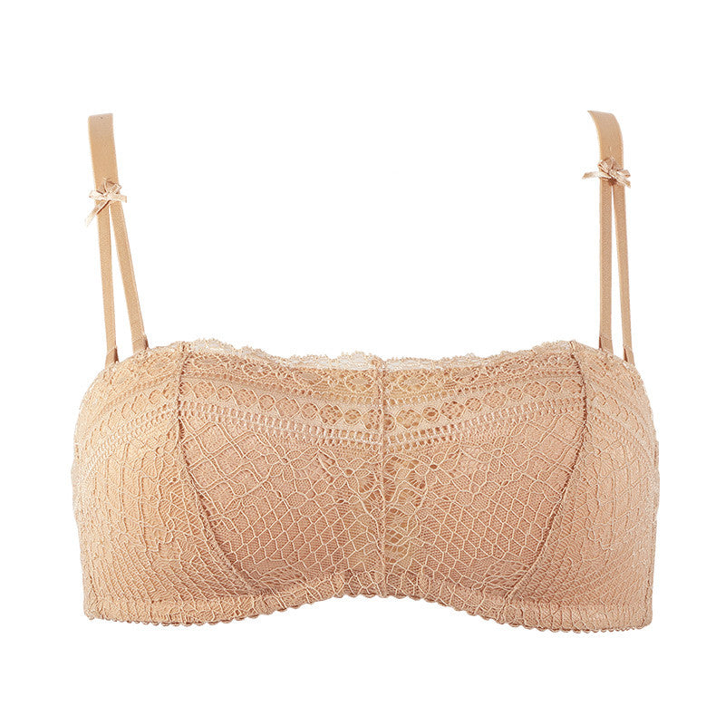 Premium Lace Mesh Double Strap Bra