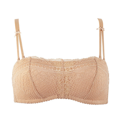 Premium Lace Mesh Double Strap Bra