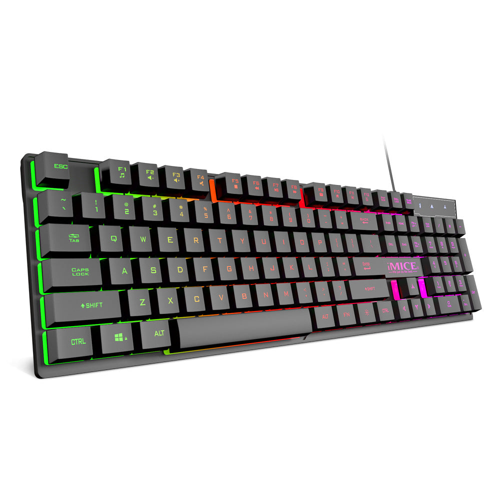 USB wired illuminated RGB gaming keyboard