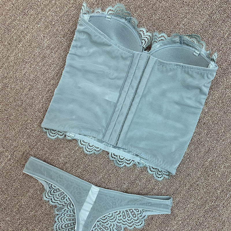 Lace Corset & Thong Lingerie Set