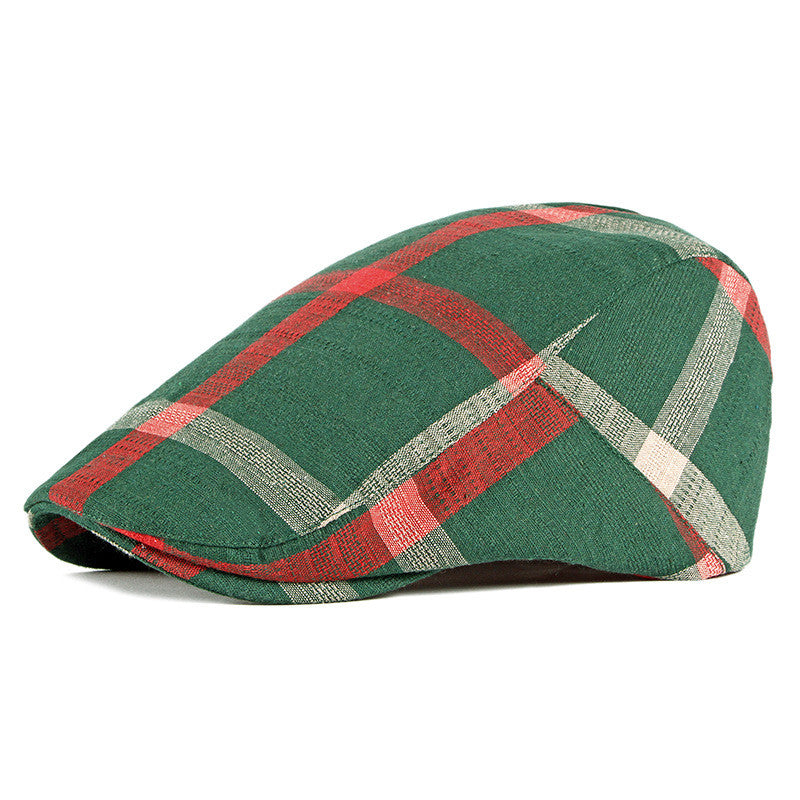 British Style Classic Retro Plaid Cap