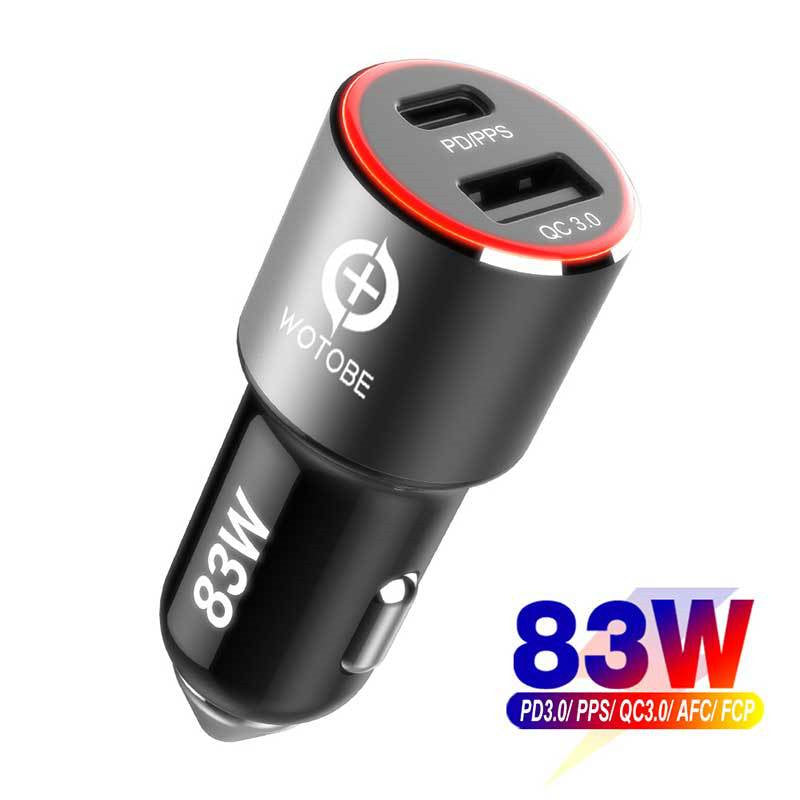 83W High Speed USB 3.0 USB-C Car Charger