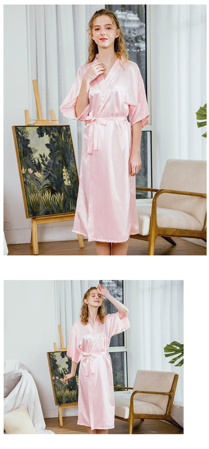 Pajamas silk Robe wedding pajamas women