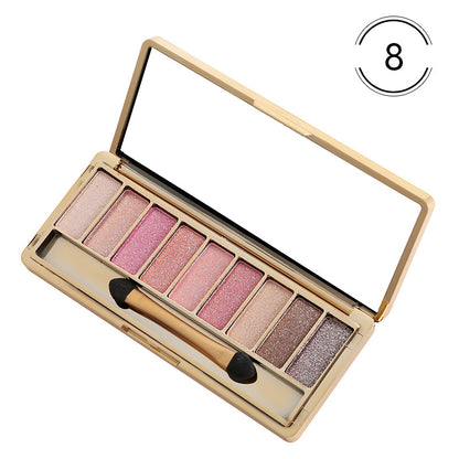 Glitter 9 color eye shadow tray