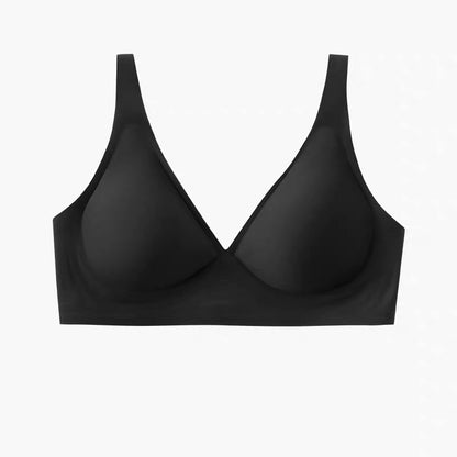 Plain muscle seamless jelly strip Bra