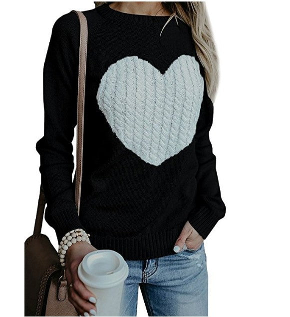 Heart Print Sweater