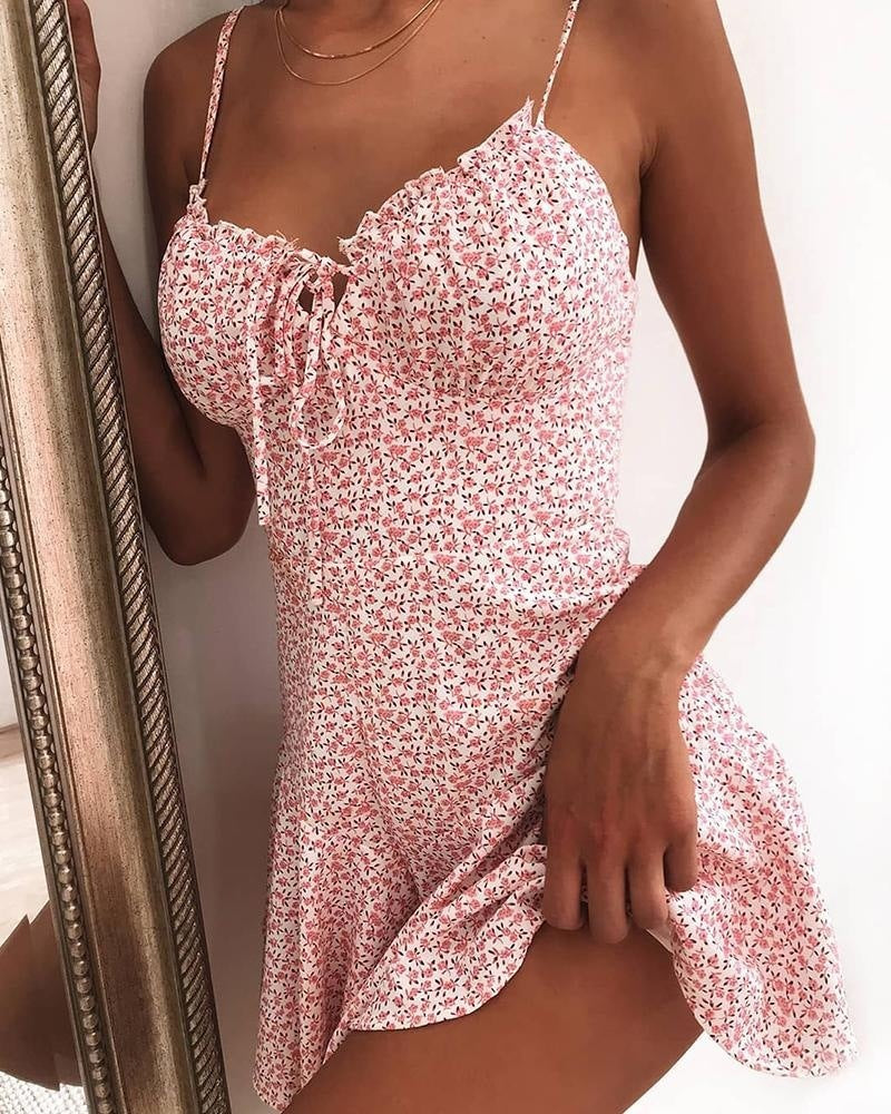 Floral Print Summer Mini Dress