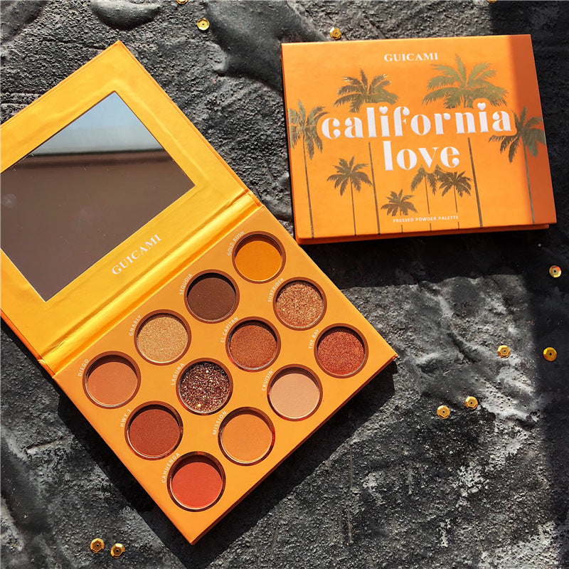 California love sunset plate 12 color eye shadow plate