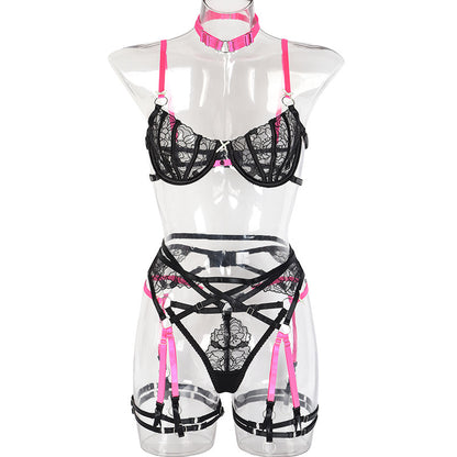 Black Pink Lingerie Set