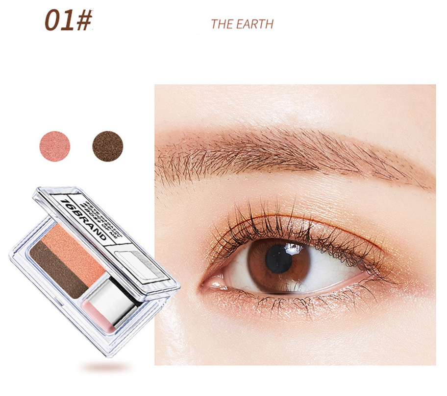 Double Color Eye Shadow Makeup Palette Glitter Palette Eyeshadow Pallete Waterproof Glitter Eyeshadow Shimmer Cosmetics