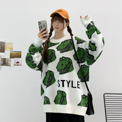 Toy Story Rex Embroidery Detail Oversize Unisex Jumper