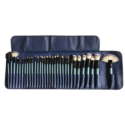 32 blue Horse Hair Makeup Brushes with Case