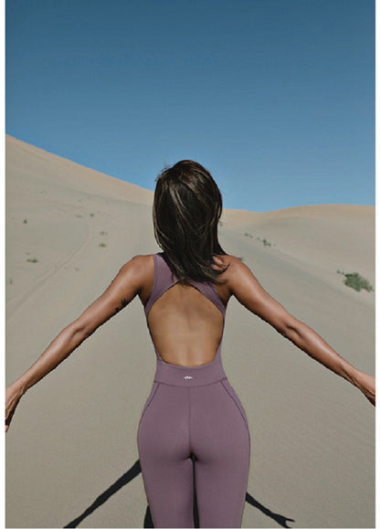 Nudie one-piece aerial yoga suit