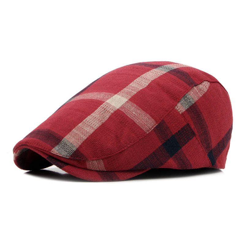 British Style Classic Retro Plaid Cap