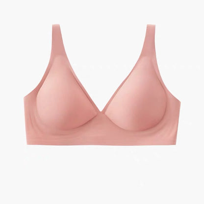 Plain muscle seamless jelly strip Bra