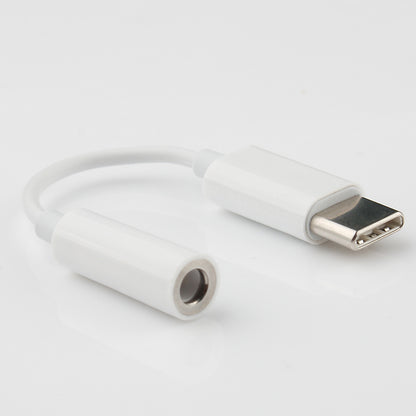 White Type-C To 3.5mm Earphone Cable Built-in DAC Chip Decoder Adapter