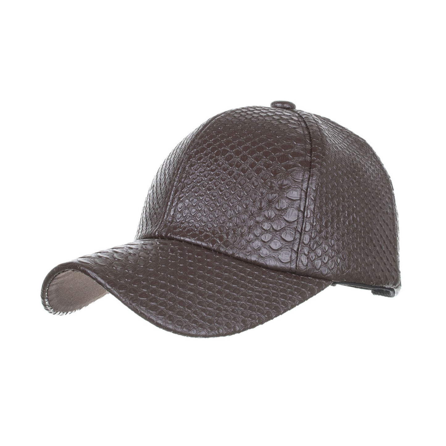 Black PU Leather cap