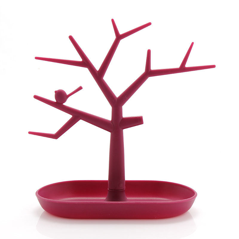 Tree Color Creative Jewelry Rack Bird Tree Hanger