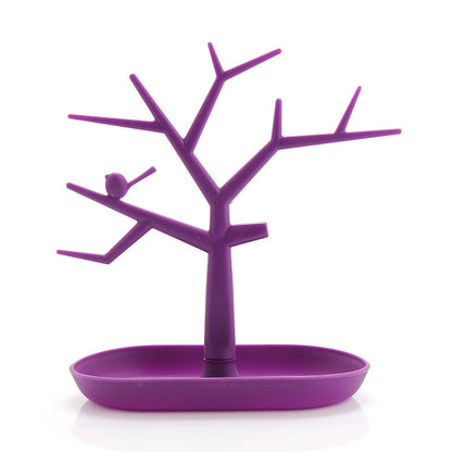 Tree Color Creative Jewelry Rack Bird Tree Hanger