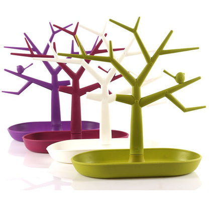 Tree Color Creative Jewelry Rack Bird Tree Hanger