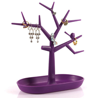 Tree Color Creative Jewelry Rack Bird Tree Hanger