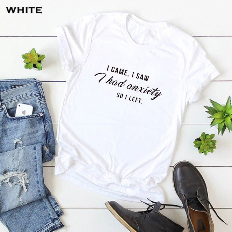 QuirkCraft Slogan Graphic Letter Print Tee