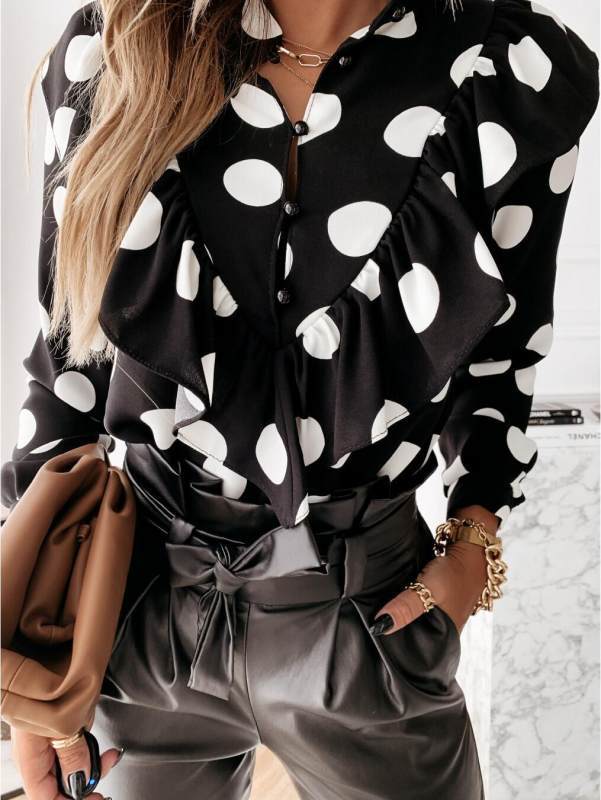 Long Sleeve Ruffle Blouse