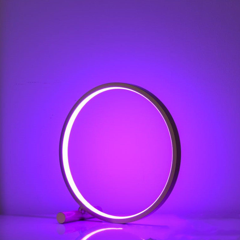 Nordic Simple Usb Table Lamp Rgb Atmosphere Lamp Led Decorative Lamp Creative Personality Eye Protection Bedroom Bedside Lamp