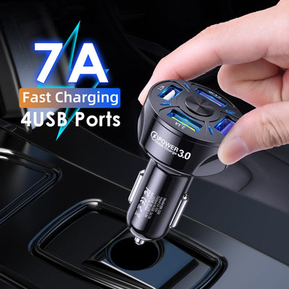 45W Fast Charge 4 USB port Car Charger