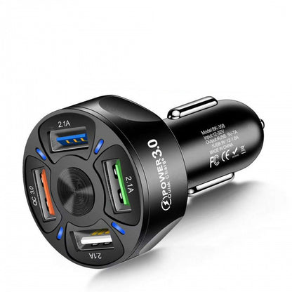 45W Fast Charge 4 USB port Car Charger