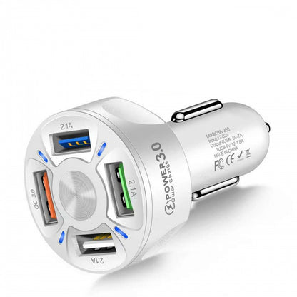 45W Fast Charge 4 USB port Car Charger