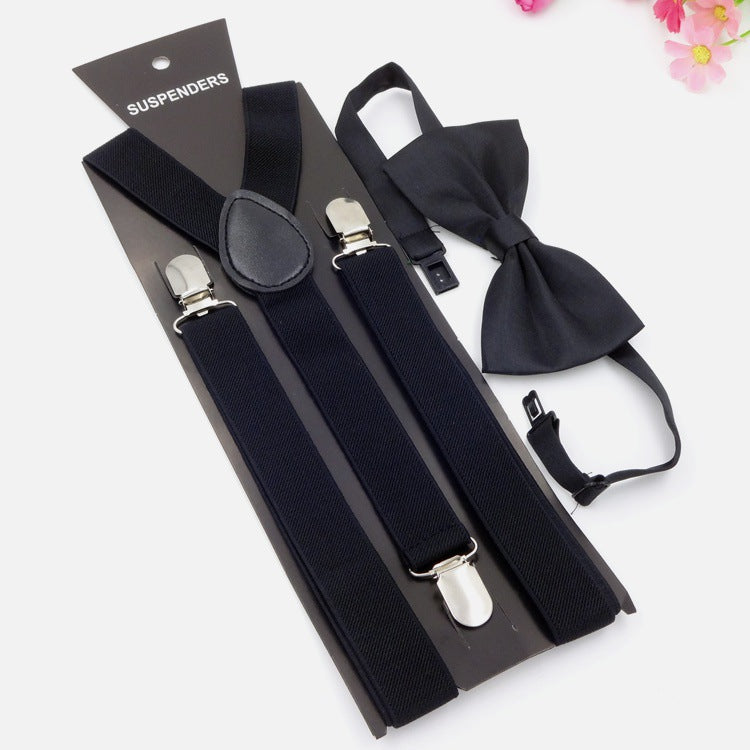 Bow Tie Suspenders Set