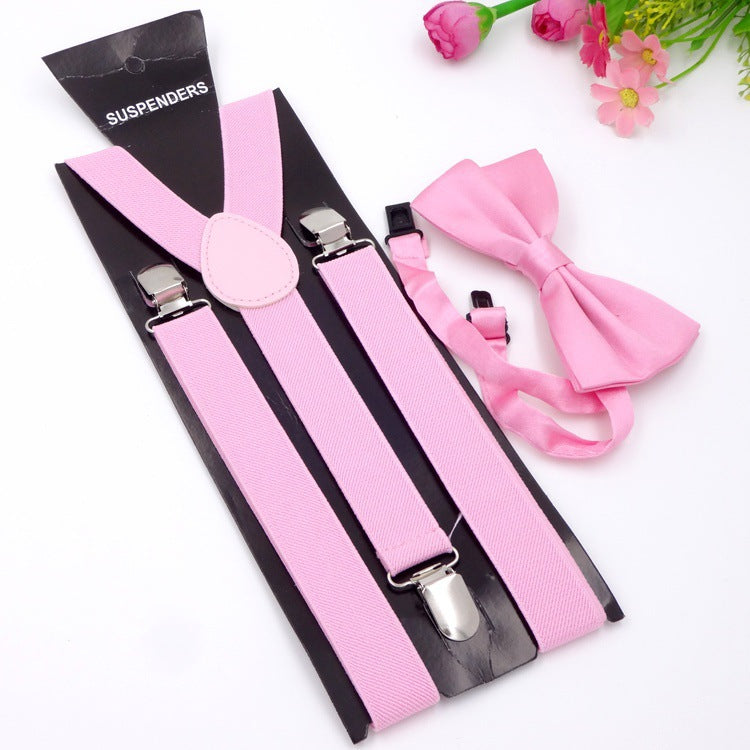 Bow Tie Suspenders Set